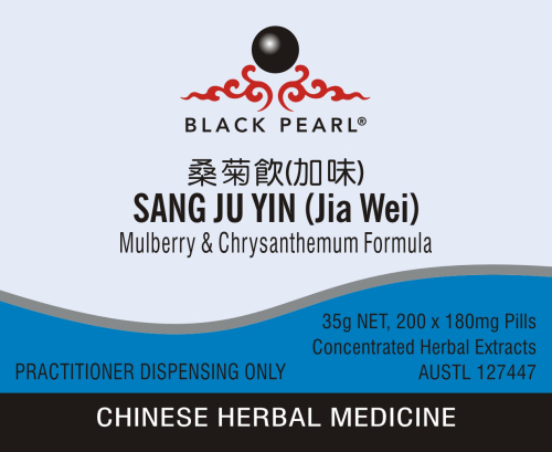 Black Pearl Pills - Sang Ju Yin (Jia Wei) 桑菊飲(加味) Mulberry & Chrysanthemum Formula (BP081)