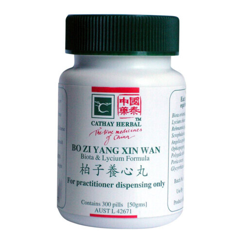 Cathay Herbal Biota & Lycium Formula (Bo Zi Yang Xin Wan 柏子養心丸 CH302）