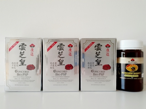 Concord Bio PSP 3 pack with bonus Concord Sunchih Honey (500g) 康道雲芝皇